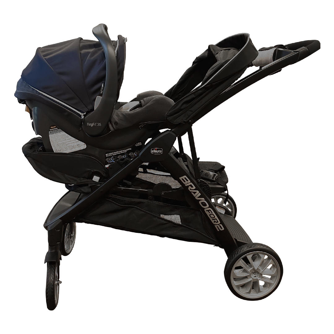 BravoFor2 LE Standing/Sitting Double Stroller in Crux Travel System