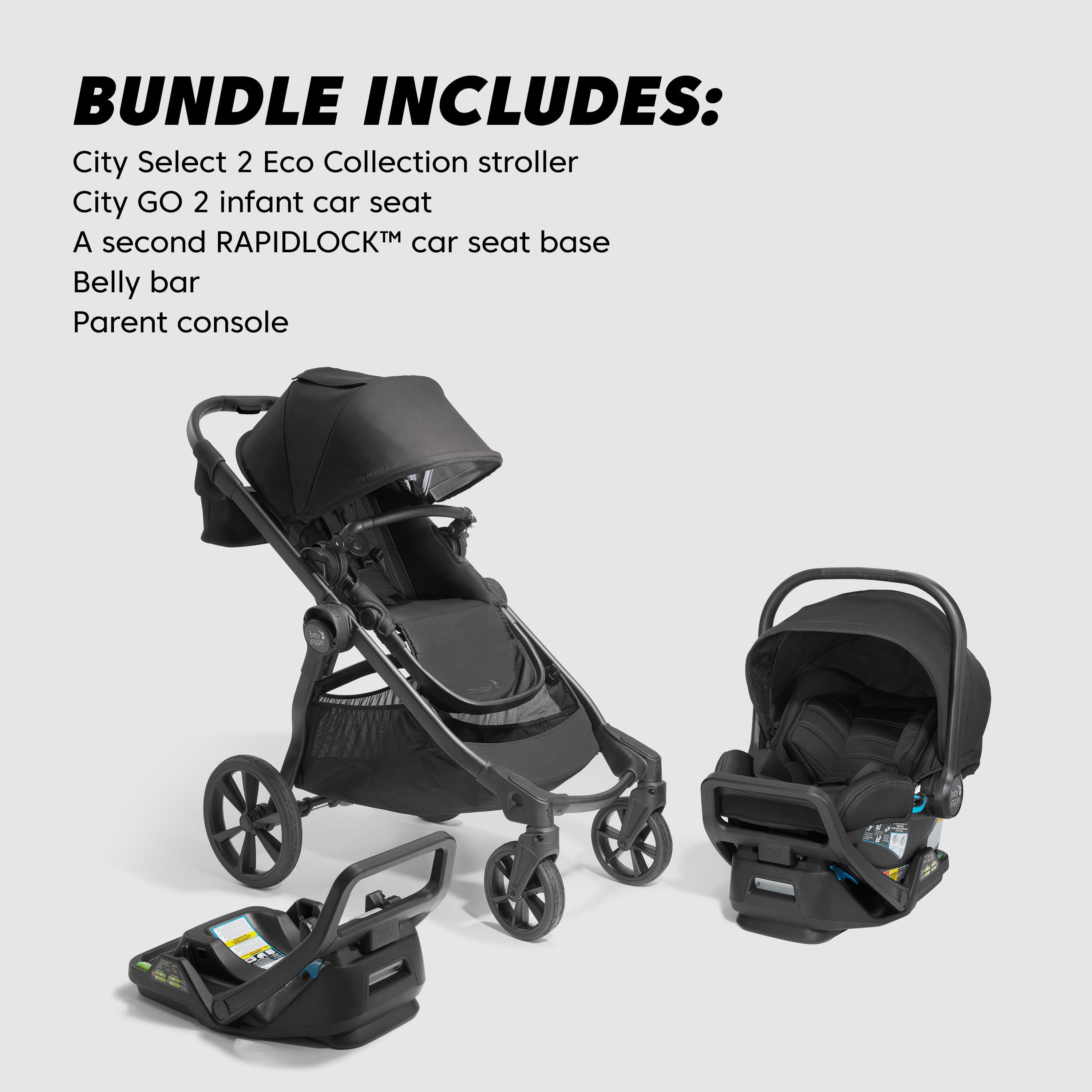 City Select 2 w/City GO 2 Travel System - Lunar Black