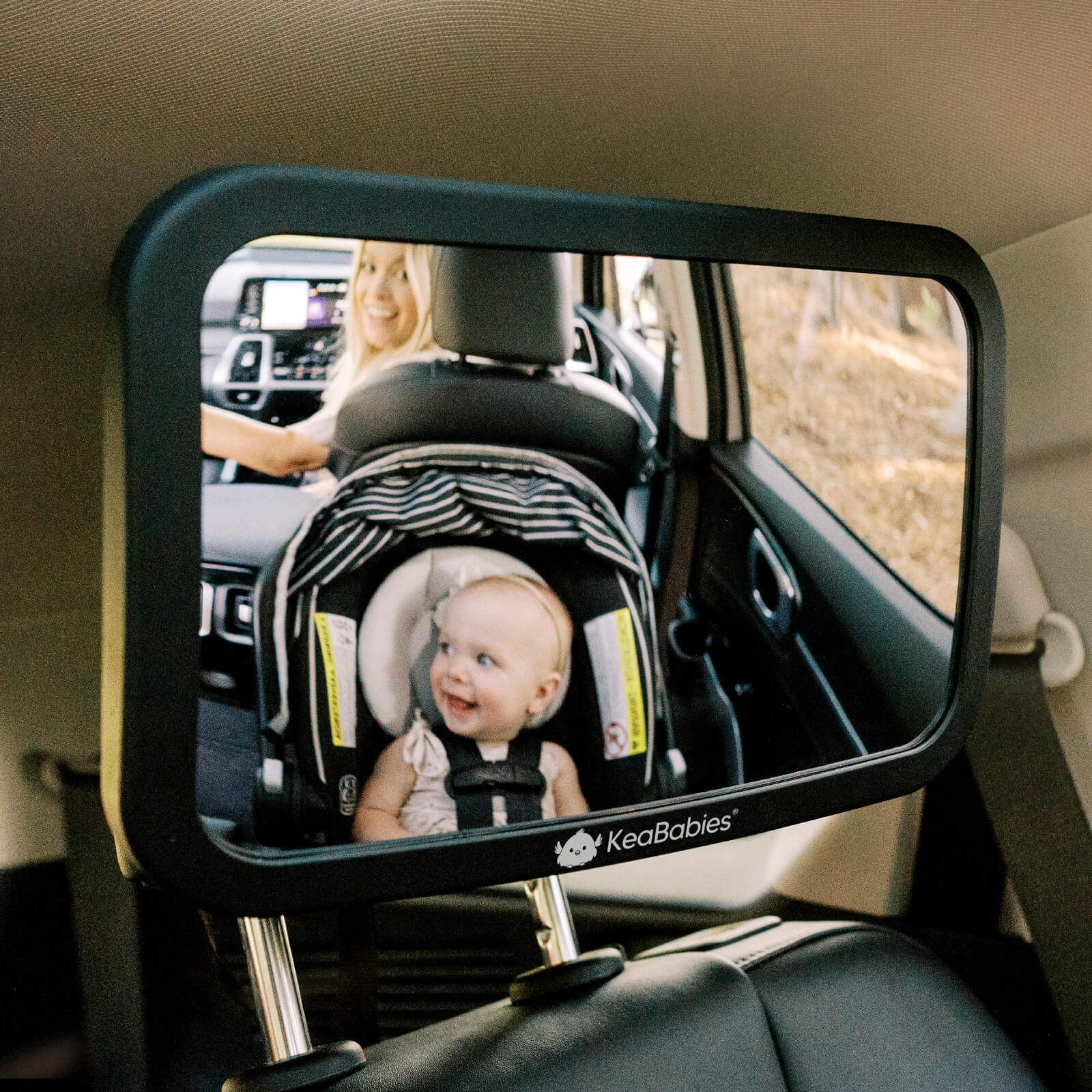 Baby Car Seat Mirror (Regular, Matte Black)