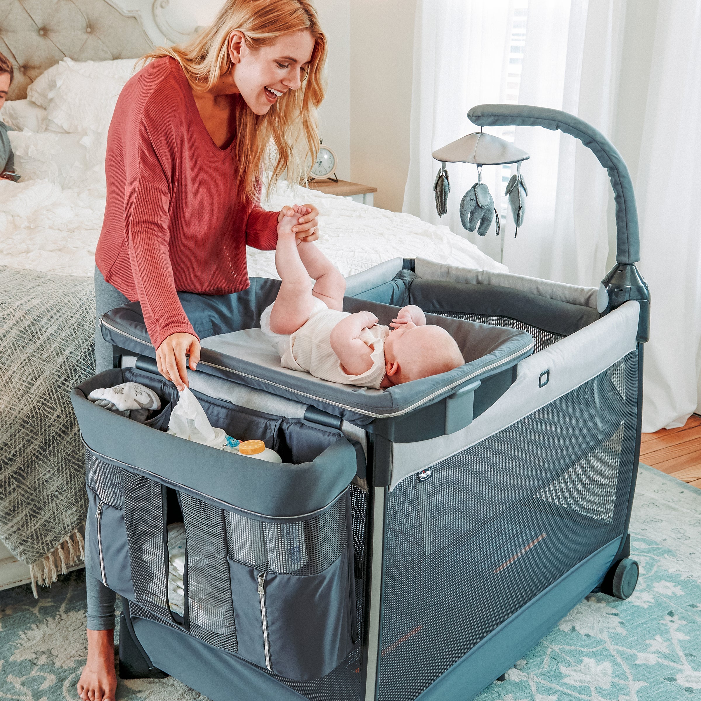 Lullaby Zip All-in-One Portable Playard - Driftwood
