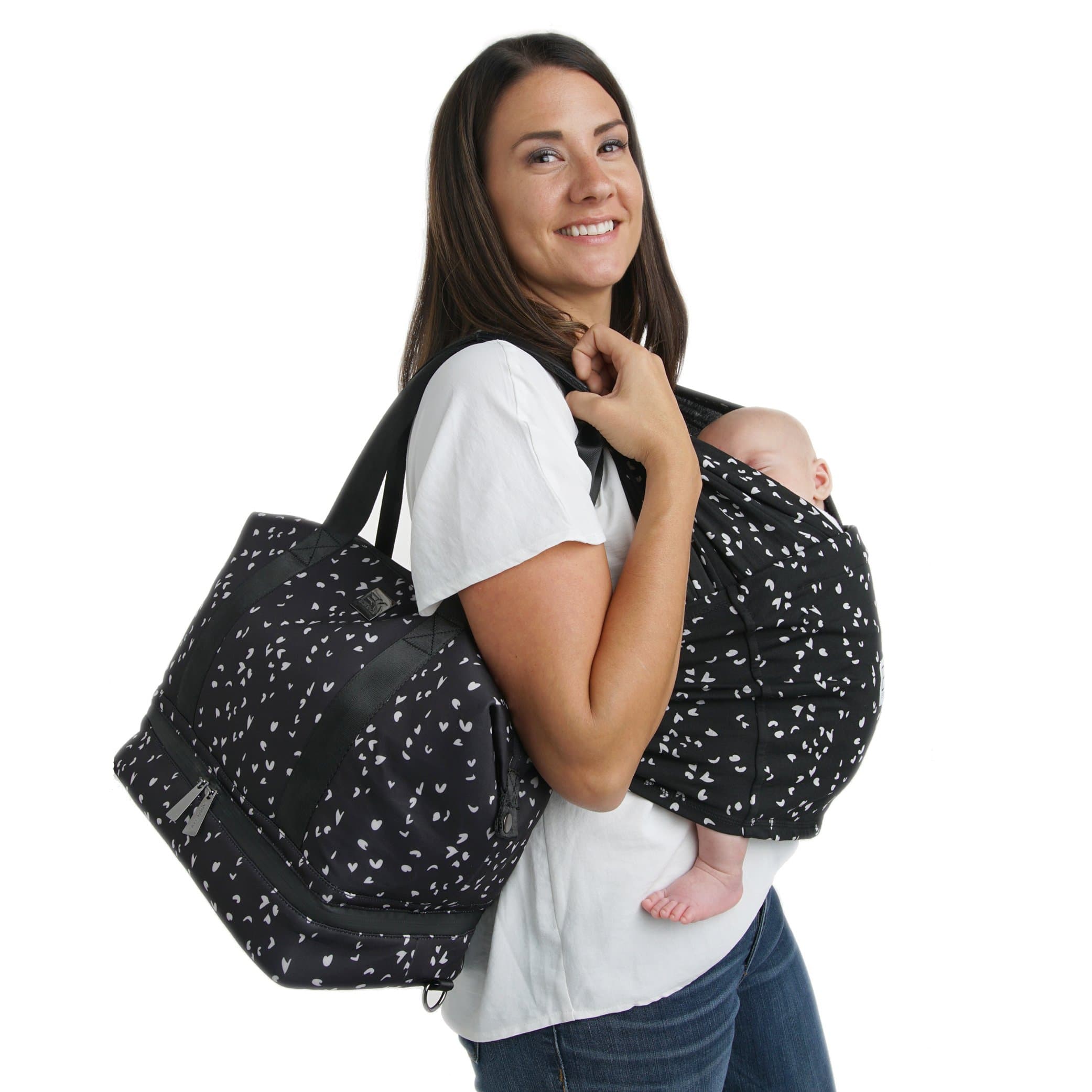 Baby K'tan Flex Diaper Bag | Sweetheart Black