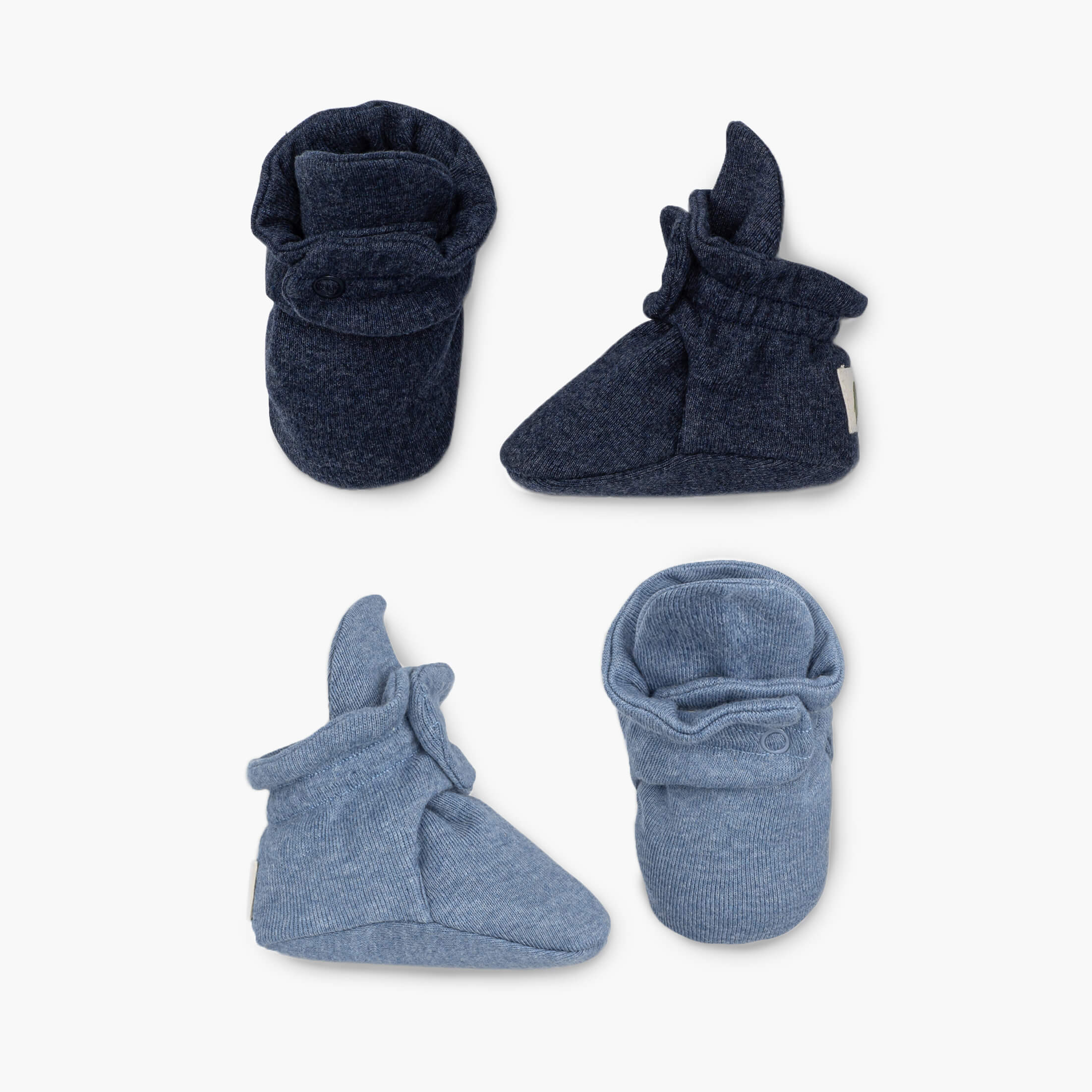 2-Pack Organic Baby Booties_Blues