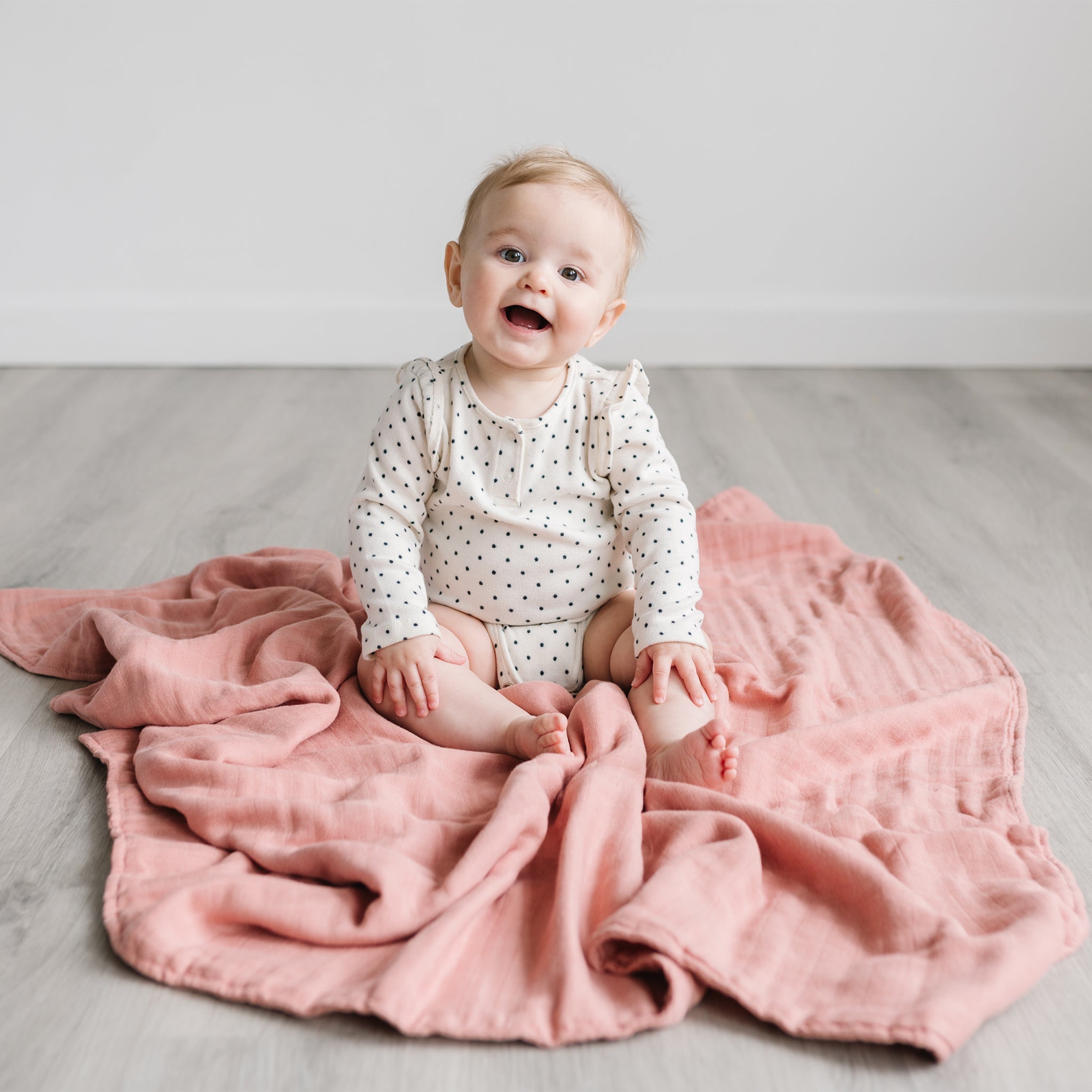 6 Layer Muslin Baby Towel and Blanket - Misty Rose