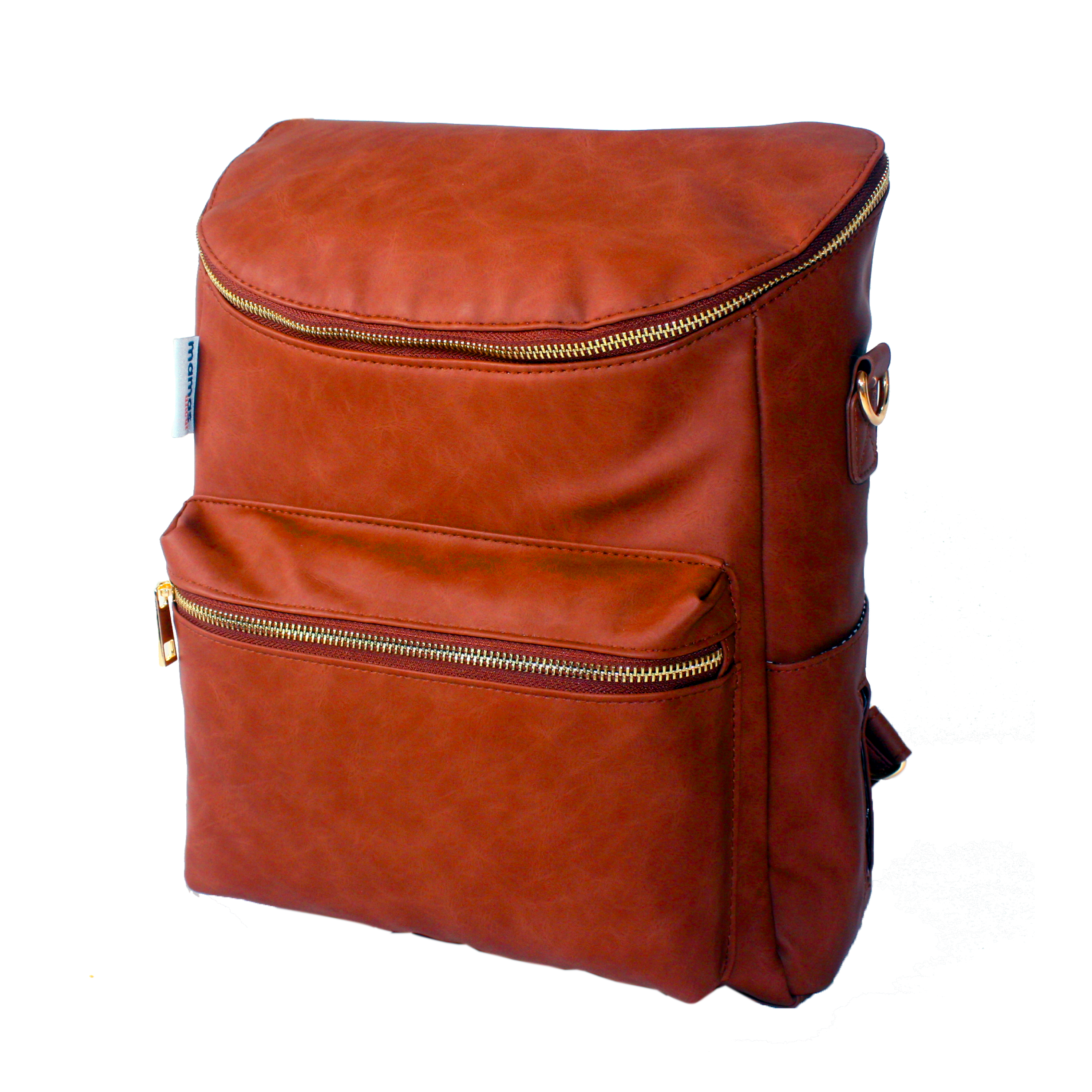 Large Capacity Leather Diaper Bag Backpack